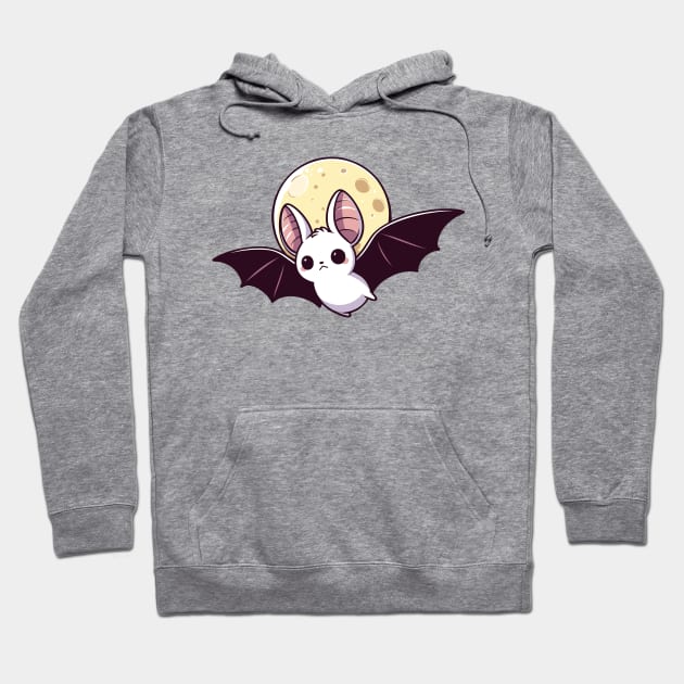 white bat simplified Hoodie by hunnydoll